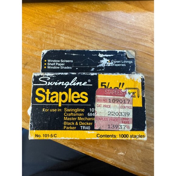 Swingline 5/16" Light Duty Staples No. 101-5/C Pack Of 1000 - Picture 8 of 8